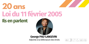 Visuel avec la photo de George PAU-LANGEVIN - Adjointe à la Défenseure des Droits